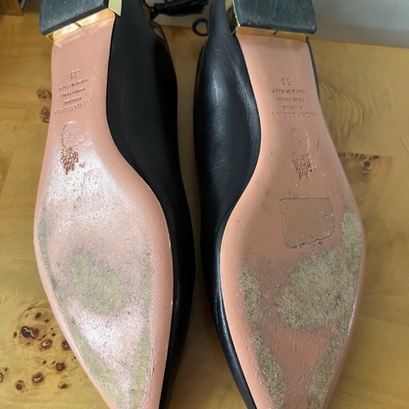 Aquazurra Leather Pointed Toe Tassel Flats *Authentic* EUR 38 - fits like 37.5 - Picture 5 of 6